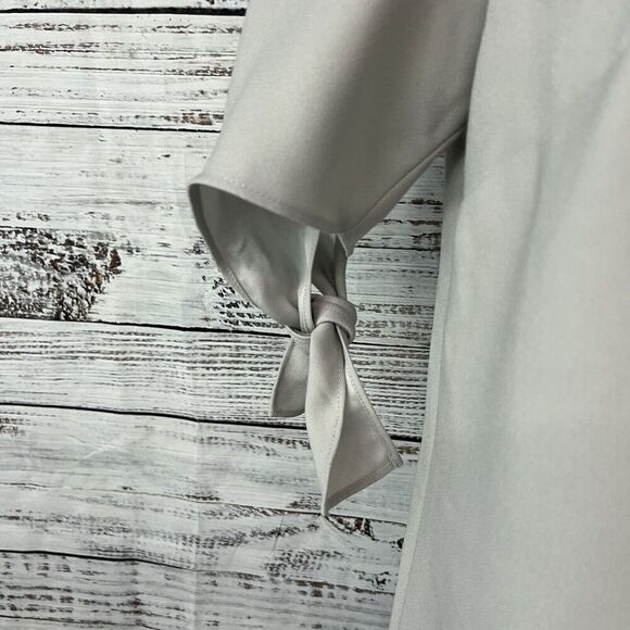 Banana Republic Dress size Small Light Gray Crepe Knee Wedding Church Dinner - Picture 5 of 11